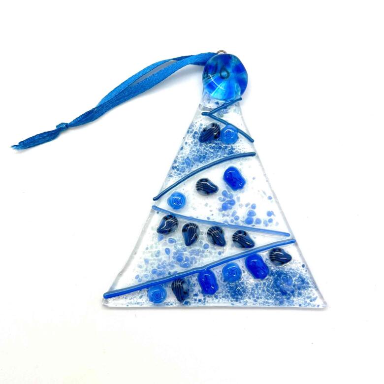 Fused Glass Christmas Tree Decorations