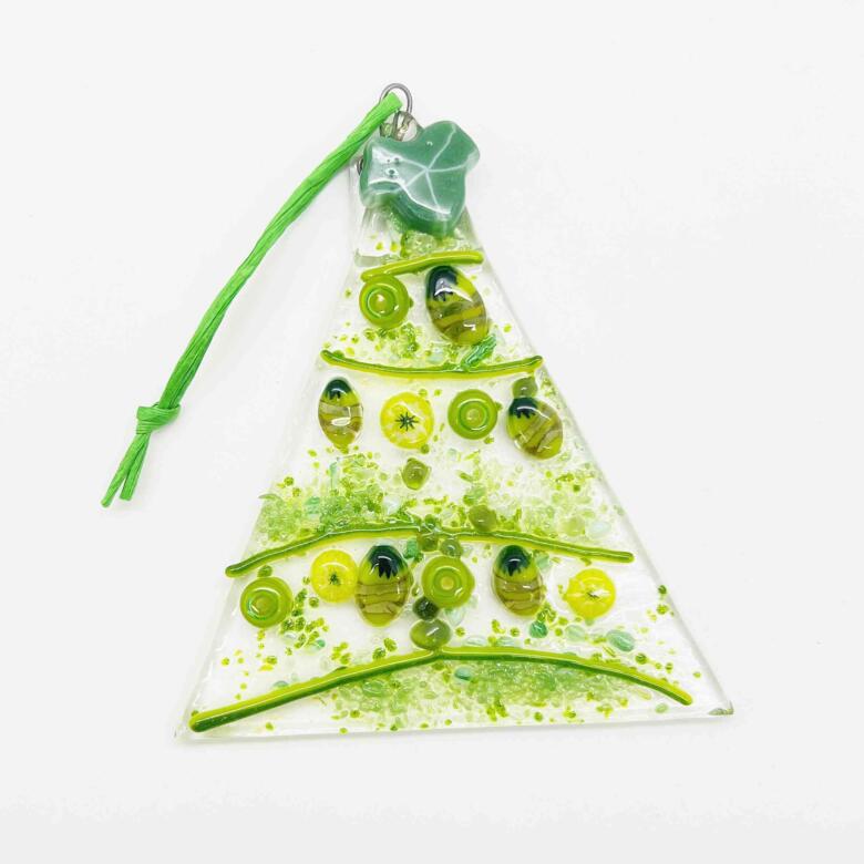 Fused Glass Christmas Tree Decorations