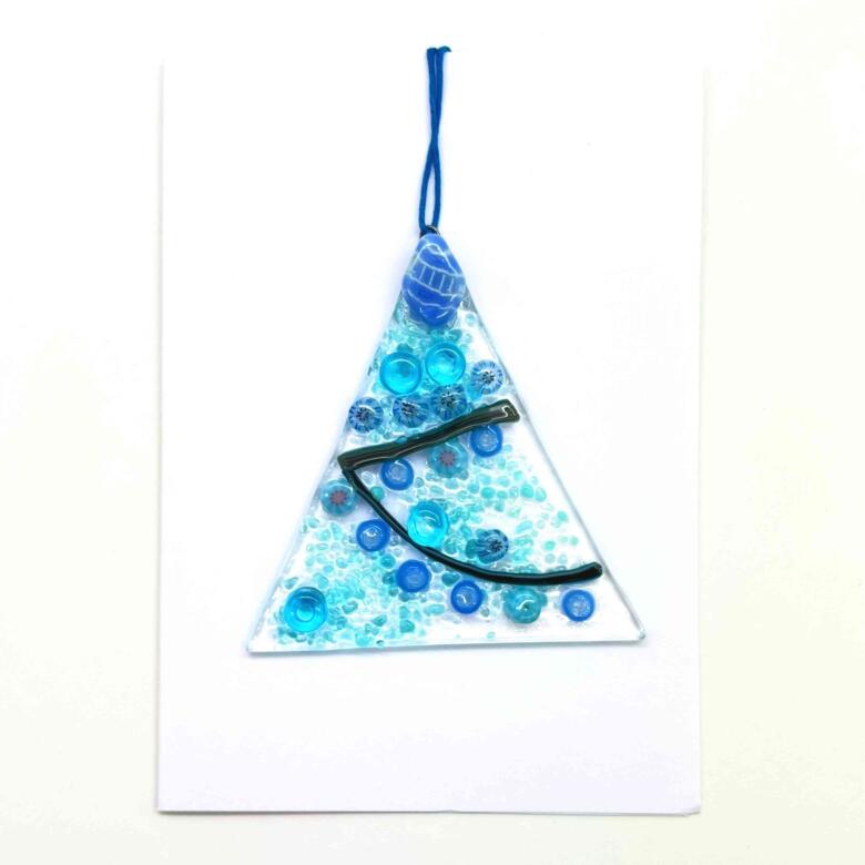 Fused Glass Christmas Tree Decorations