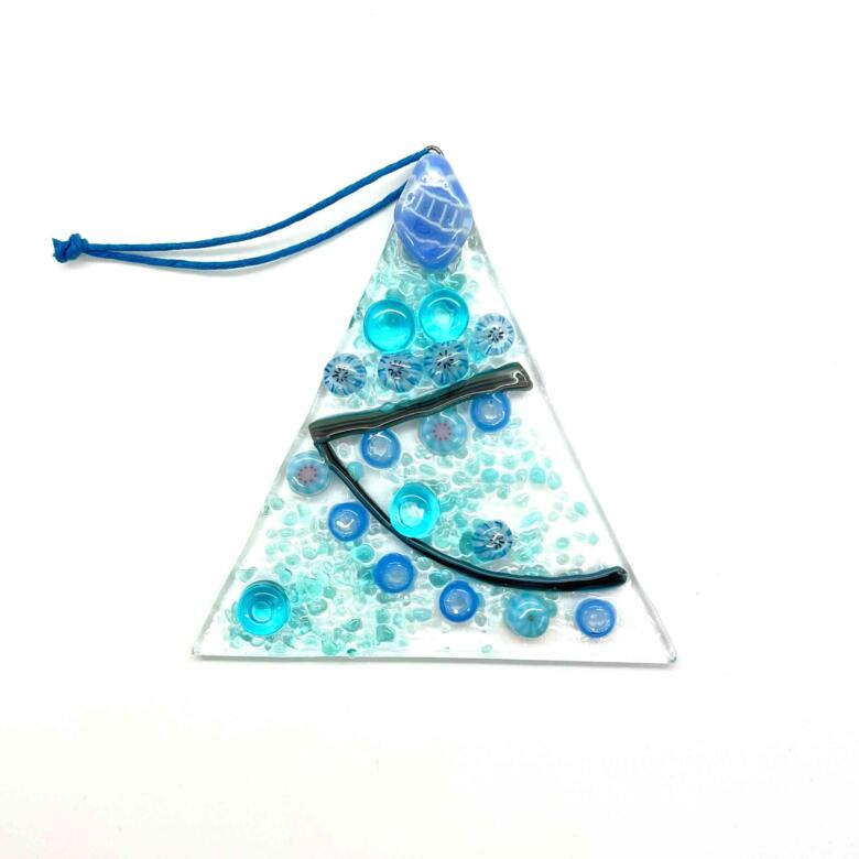 Fused Glass Christmas Tree Decorations