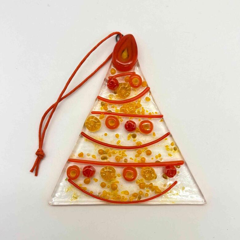 Fused Glass Christmas Tree Decorations