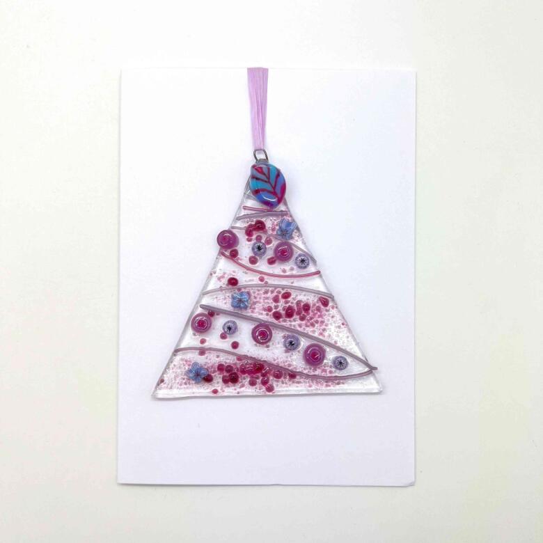 Fused Glass Christmas Tree Decorations