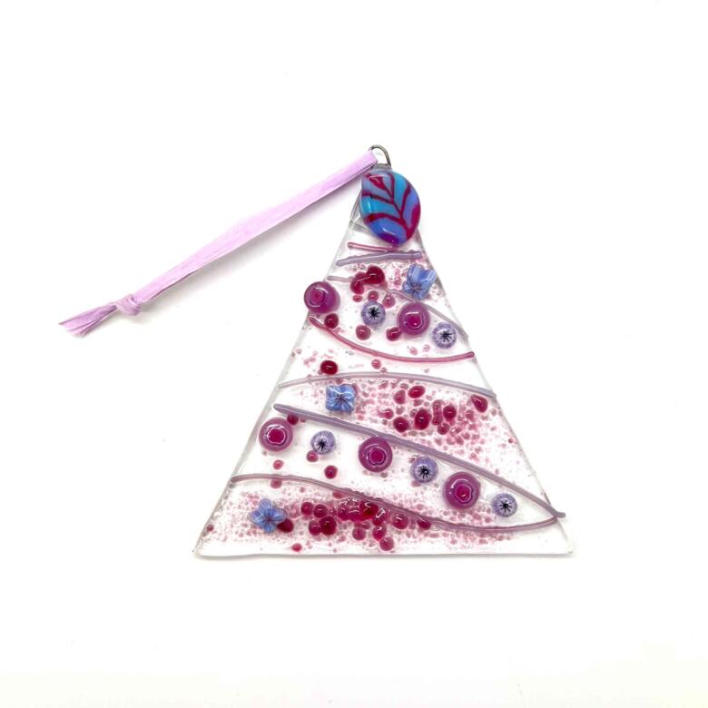 Fused Glass Christmas Tree Decorations