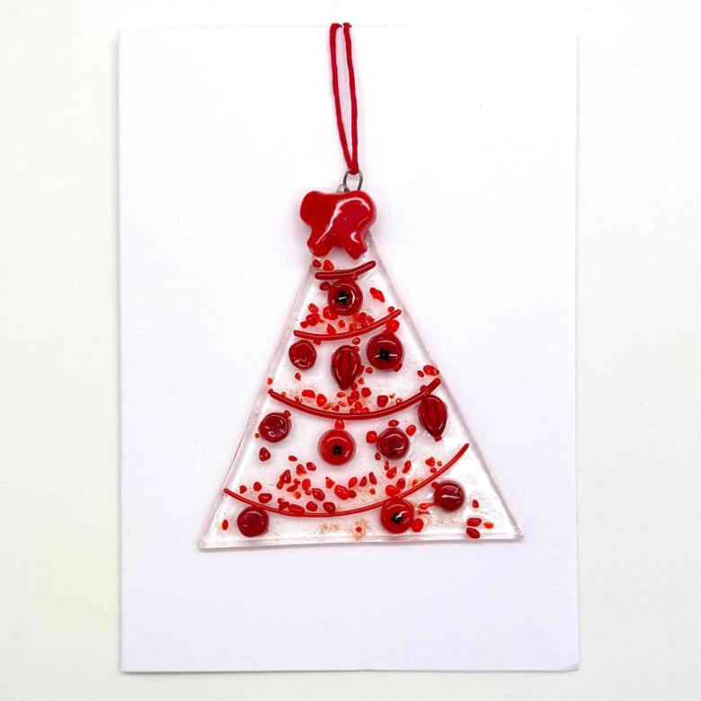 Fused Glass Christmas Tree Decorations