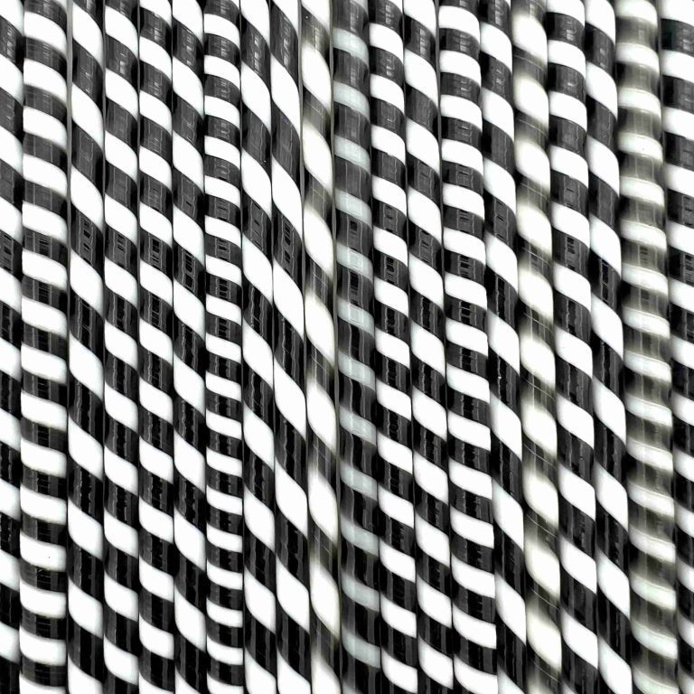 Cane - Hippy Twisty - Charcoal Grey and French Vanilla - 90COE