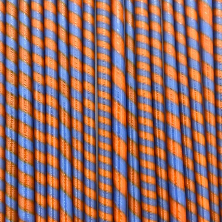 Cane - Hippy Twisty - Tangerine and Cobalt - 90COE