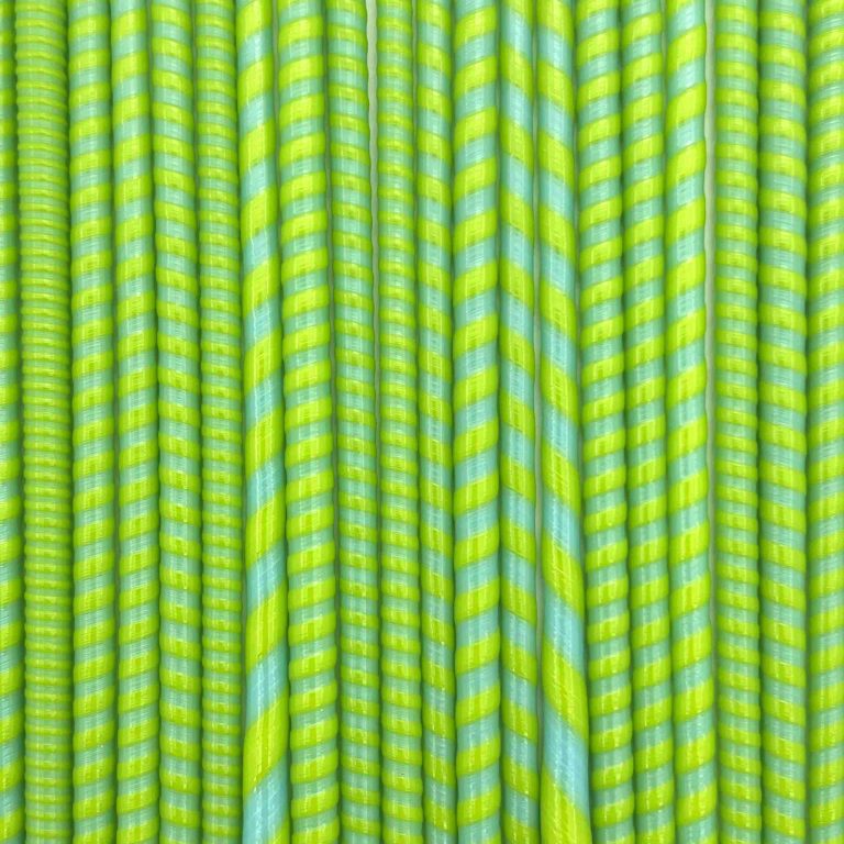 Cane - Hippy Twisty - Turquoise and Spring Green - 90COE