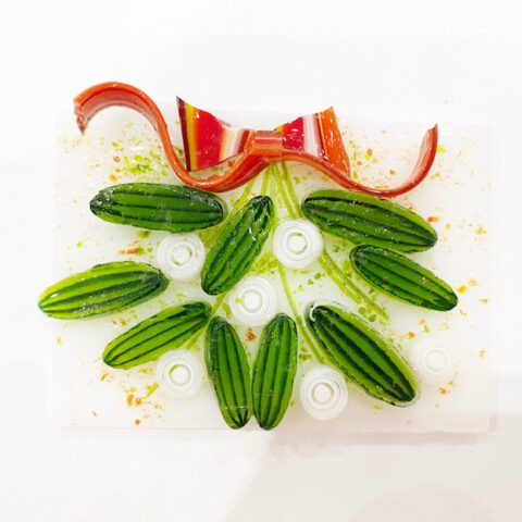 XL Murrine - Mistletoe Leaves and Berries - 90COE