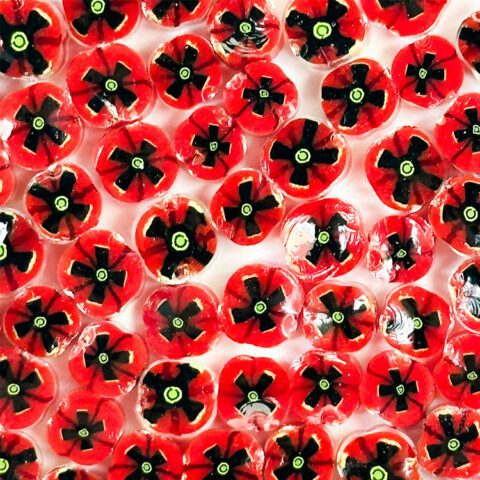 Murrine - Flowers - Red Poppy - 90COE