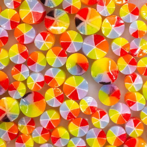 Murrine - Swirls - Rainbow - 90COE