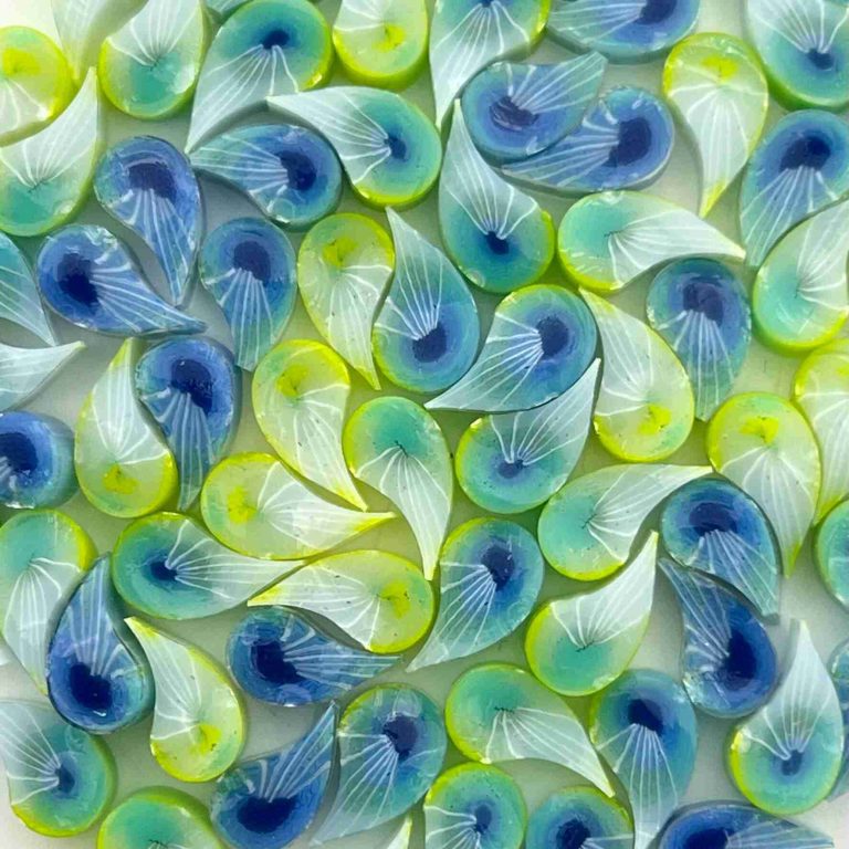 Murrine - Blue Peacock Droplet - 90COE