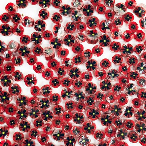 Murrine - Flowers - Mini Poppy Flower - 96COE