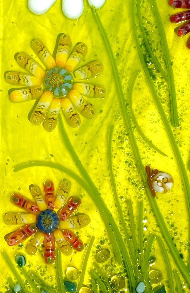 Murrine – Mixed Size - Blue and Yellow Flower Centre – 90COE - Image 4