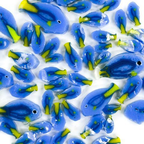 Murrine - Mixed Sizes - Blue Tang Fish - 90COE