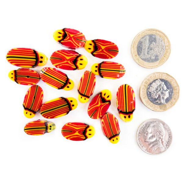 XL Murrine - Yellow and Red Bugs - 96COE - 1 oz