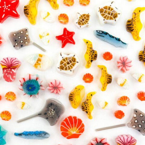 Murrine – Mixed Sizes – Tropical Sea Life Mix – 90COE