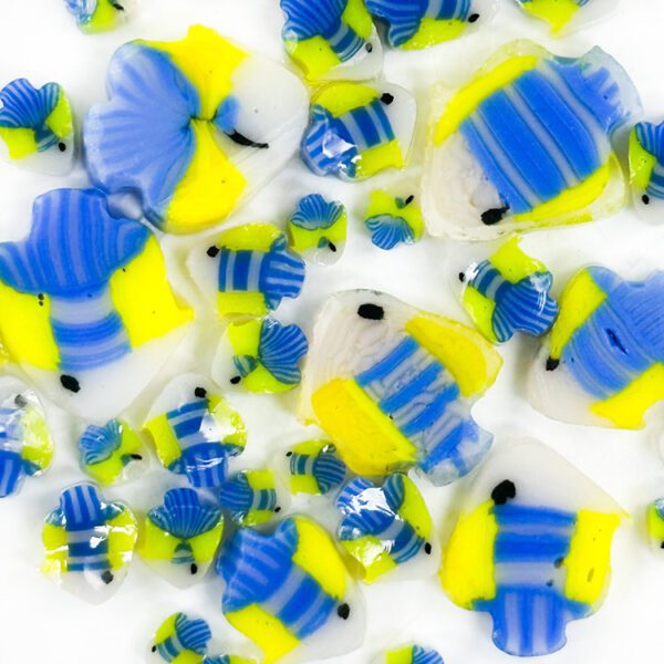 Murrine - Mixed Sizes - Blue Tail Fish - 96COE