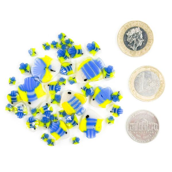 Murrine - Mixed Sizes - Blue Tail Fish - 96COE - Image 3