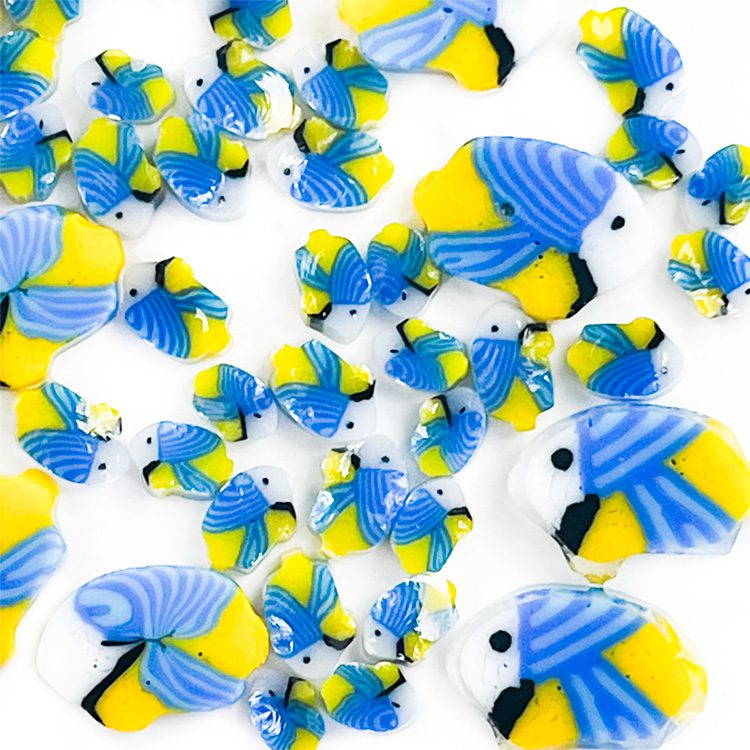 Murrine - Mixed Sizes - Emperor Angelfish - 96COE