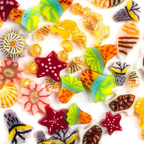 Murrine – Mixed Sizes – Tropical Sea Life – 96COE