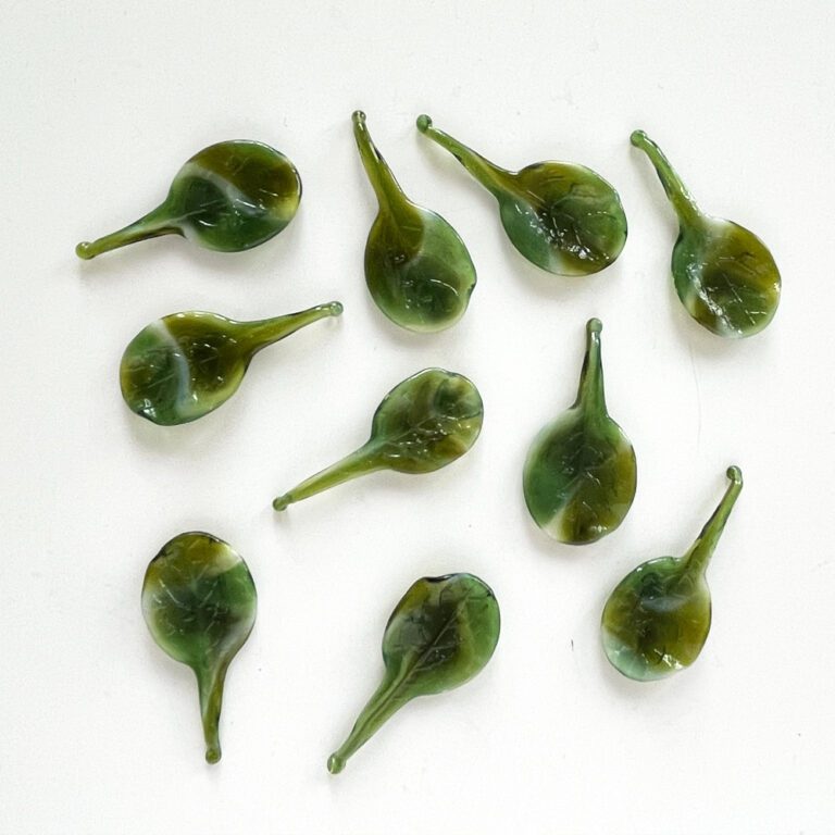 Lampwork - Variegated Green Leaves - 90COE