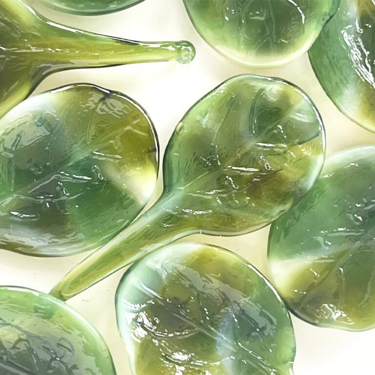 Lampwork - Variegated Green Leaves - 90COE