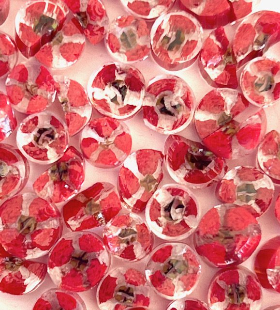 Murrine - Float Glass - Red Poppy