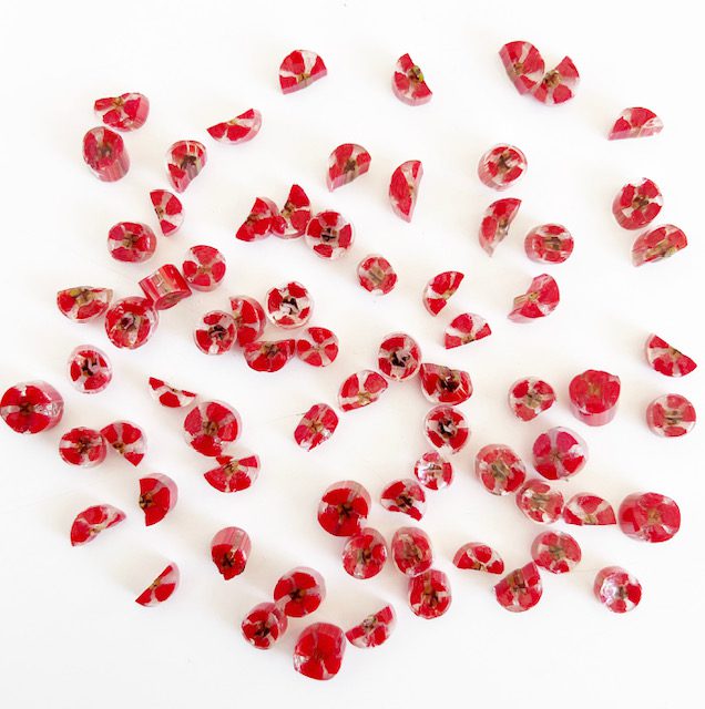 Murrine - Float Glass - Red Poppy