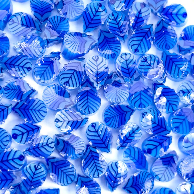 Murrine - Leaves - Blue - 96COE