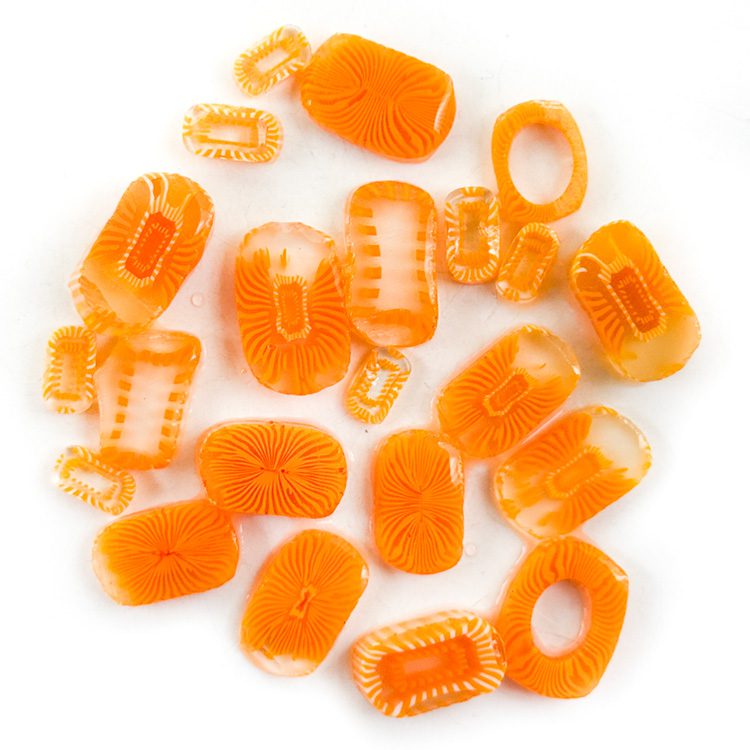 Murrine - Mix Size - Tangerine Glow - 96COE - 1oz - Image 2