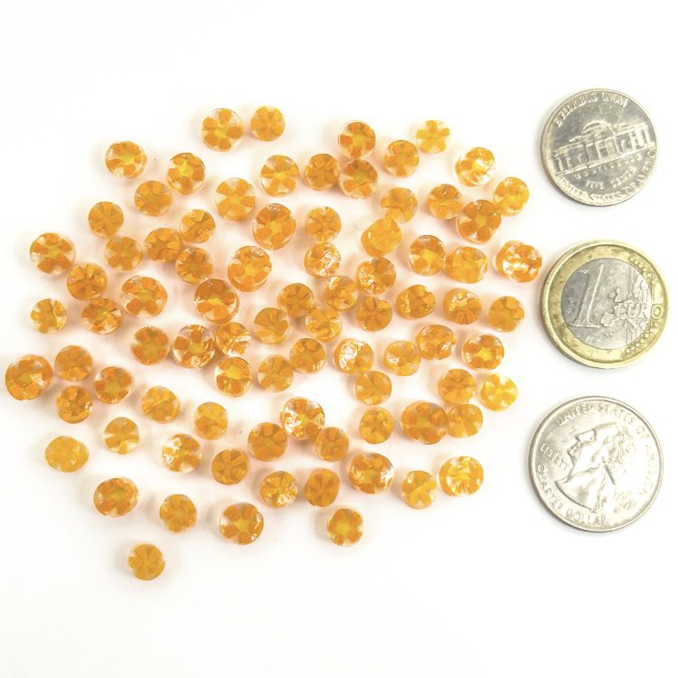 Murrine - Float Glass - Orange Daisy Flower