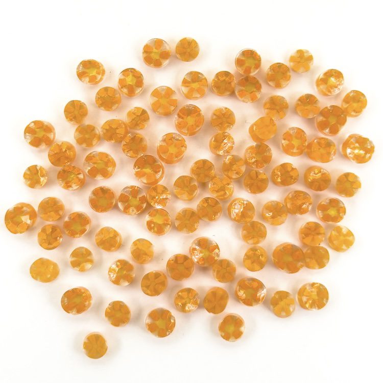 Murrine - Float Glass - Orange Daisy Flower