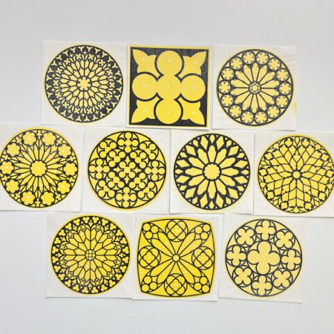 10 Stained Glass Window Decals - Fusing Decals by Jamaison