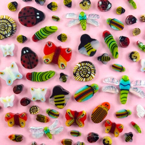 Murrine – Beetles, Bugs and Butterfly Mix – 90COE