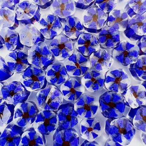 Murrine - Float Glass - Blue Daisy Flower
