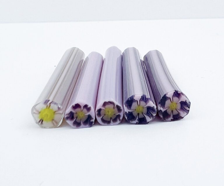 Murrine - Flowers - Purple Pink Dog Rose - 96COE