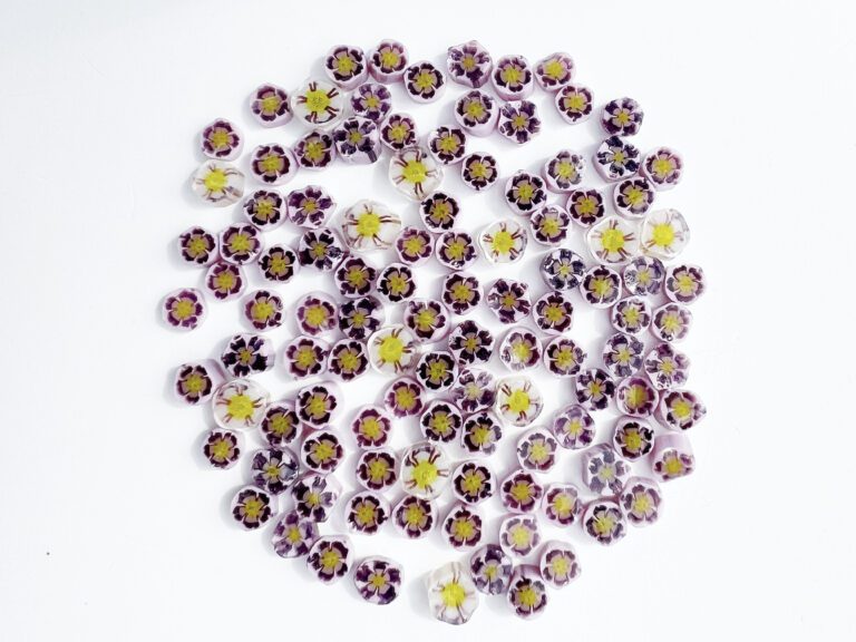 Murrine - Flowers - Purple Pink Dog Rose - 96COE