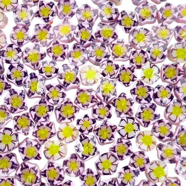 Murrine - Flowers - Purple Pink Dog Rose - 96COE