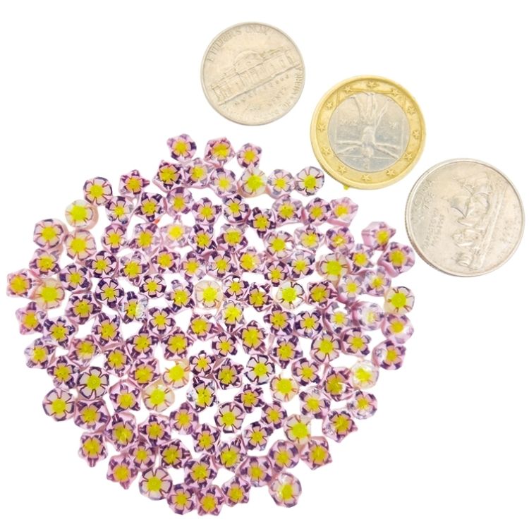 Murrine - Flowers - Purple Pink Dog Rose - 96COE - Image 4
