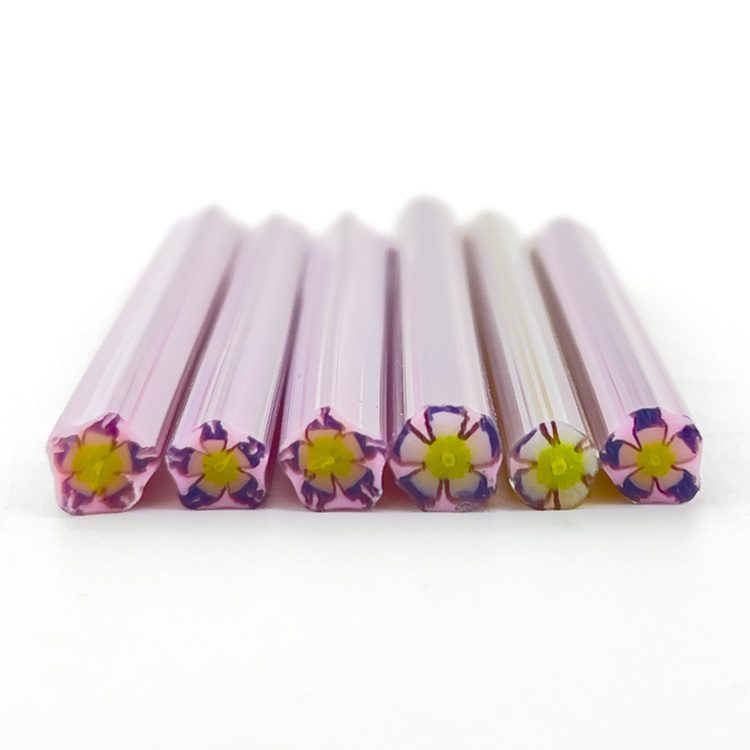 Murrine - Flowers - Purple Pink Dog Rose - 96COE - Image 2
