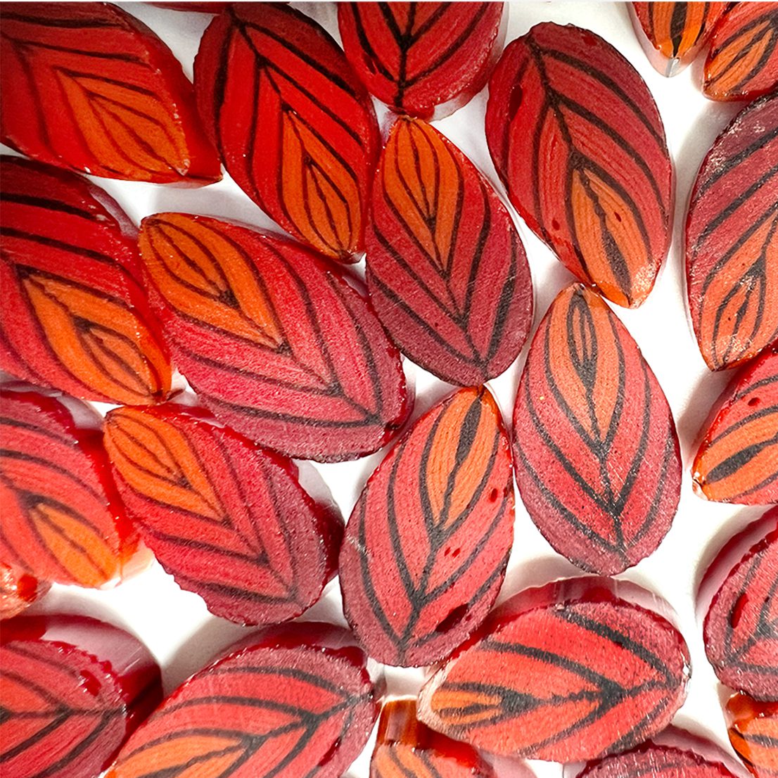 XL Murrine - Red Leaves - 90COE