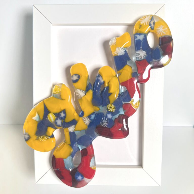 Fused Glass Art Hero Sign