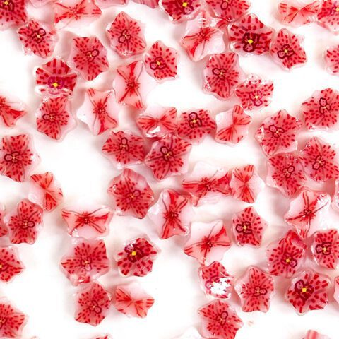 Murrine - Flowers - White and Pink Orchid - 90COE