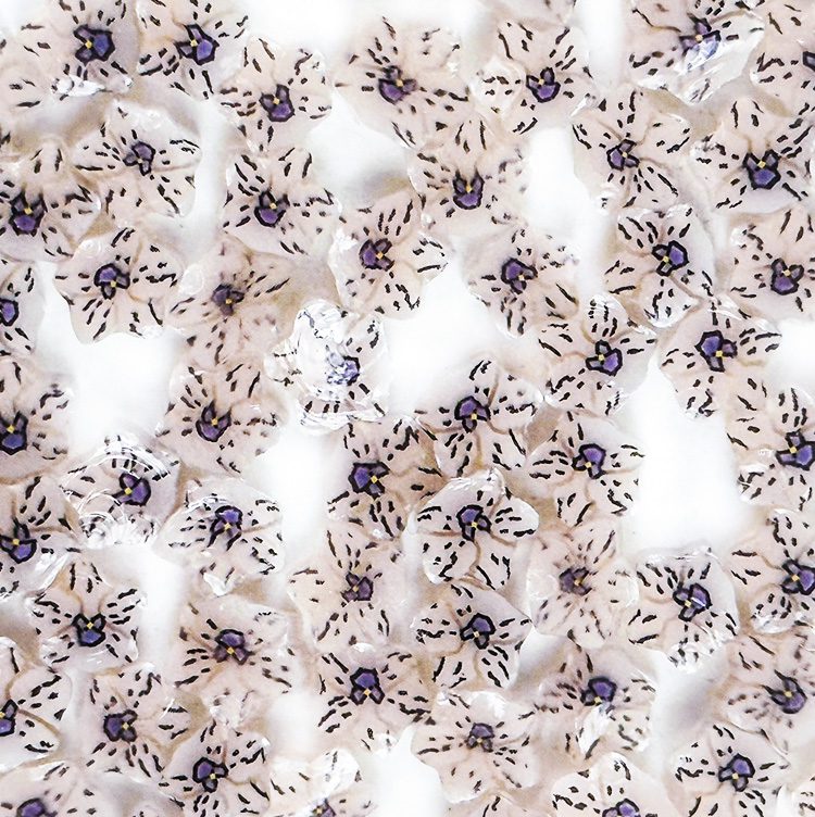 Murrine – Flowers – Purple Leopard Orchid – 96COE