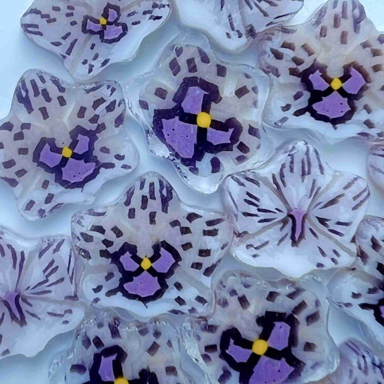 XL Murrine - Purple Leopard Orchid - 96COE