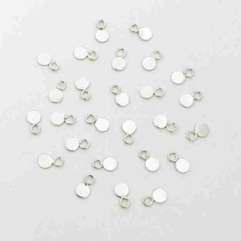 25 Sterling Silver Disc Bail 5 mm