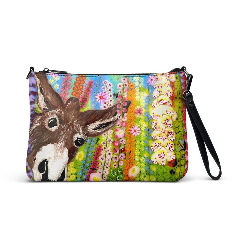 Merchandise Featuring Glass Images - Donkey and Murrine crossbody bag