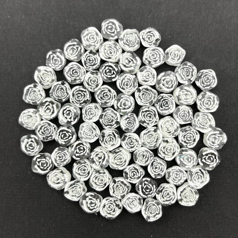 Murrine - Float Glass - White Rose