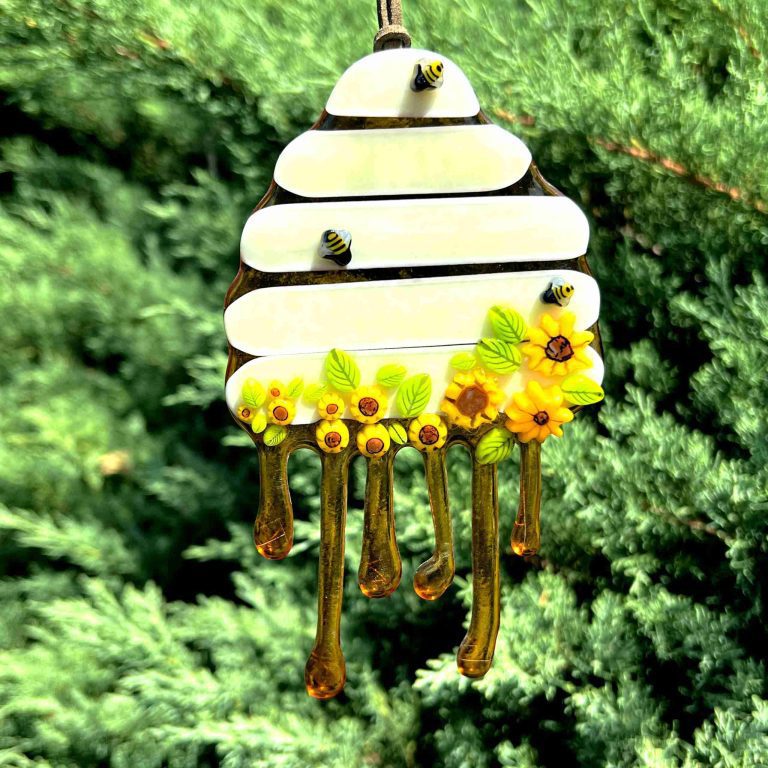 Fused Glass Art Beehive
