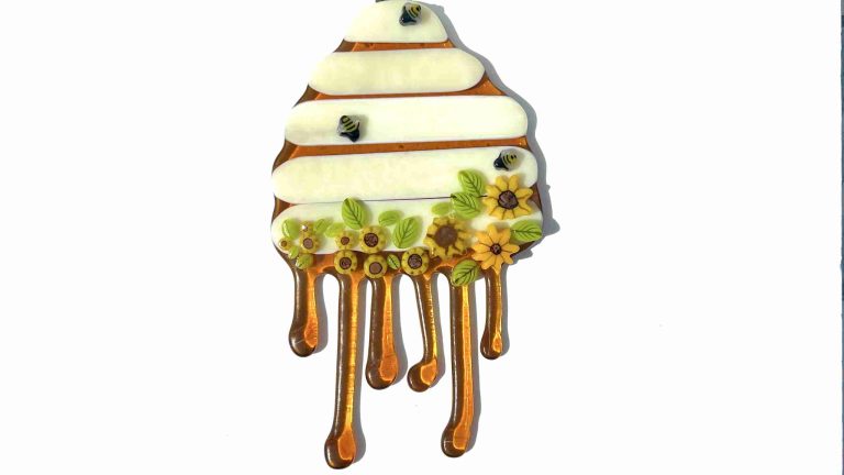 Fused Glass Art Beehive